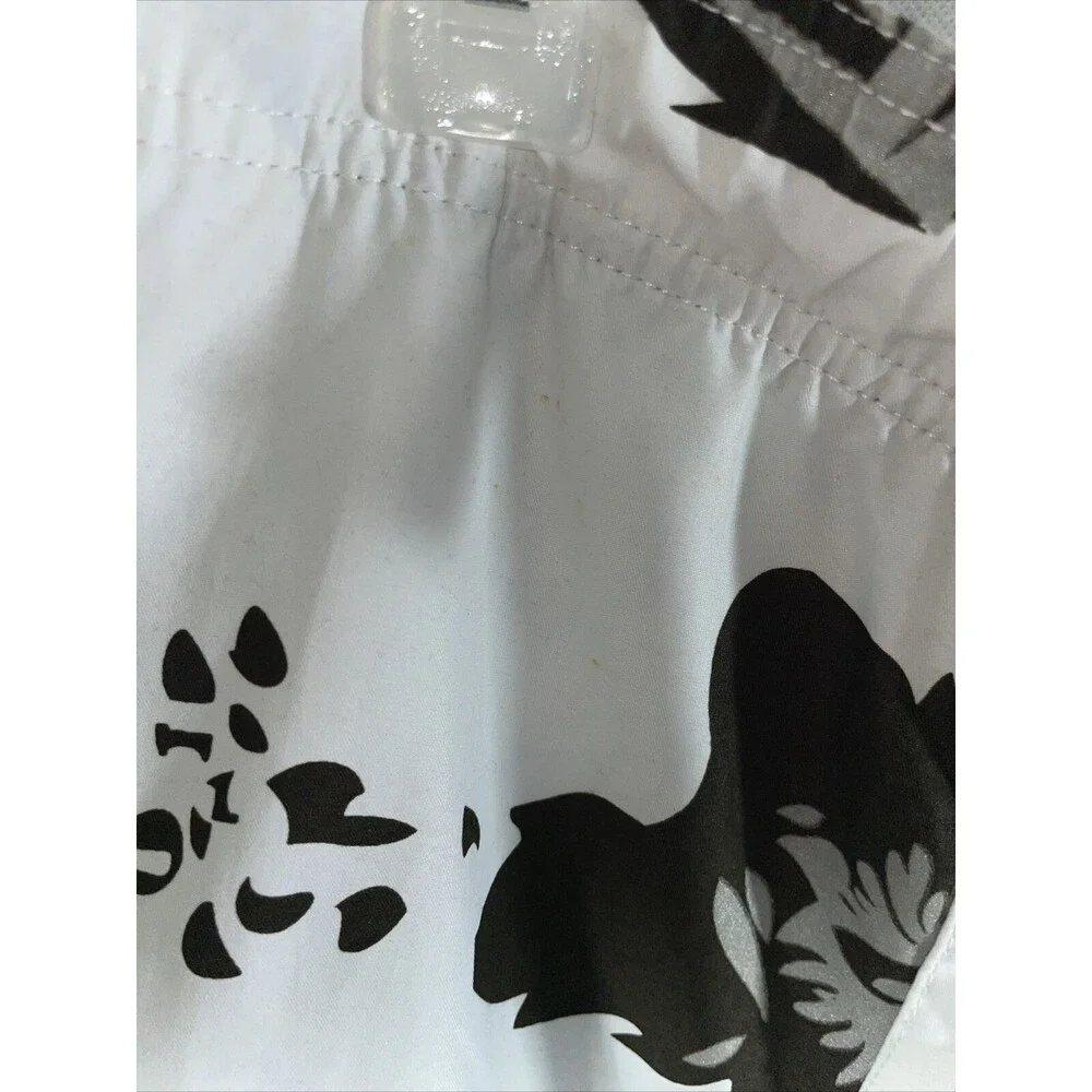 US Polo Swim Shorts Trunks Floral White Brown Size XL